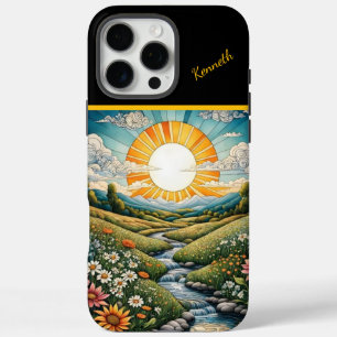 Sunlit Stream In A Meadow iPhone 16 Pro Max Case