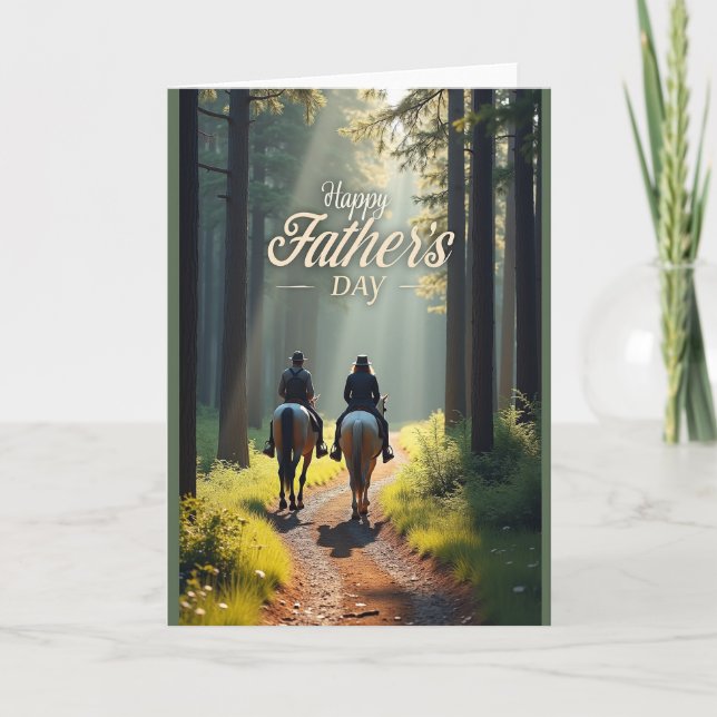 Sunlit Trail Fathers Day Card (Front)