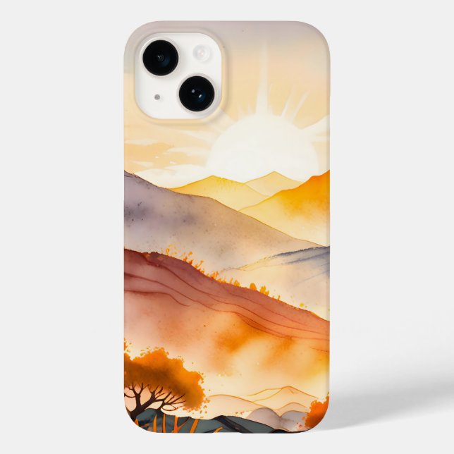 Sunlit Trees and Shadowed Valleys Case-Mate iPhone Case (Back)