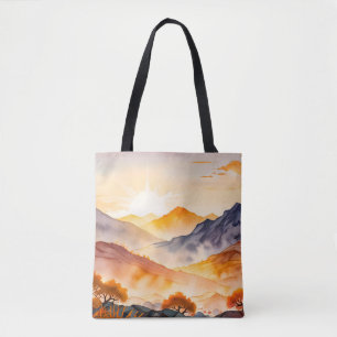 Sunlit Trees and Shadowed Valleys Tote Bag