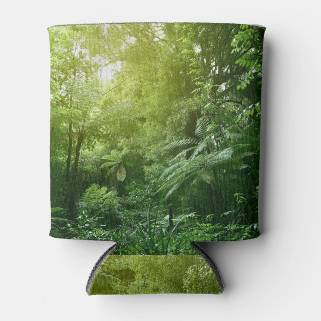 Sunlit tropical jungle tree canopy. can cooler (Front)