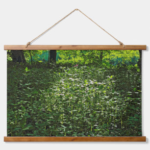 Sunlit Undergrowth. Blackweir Woods, Cardiff Hanging Tapestry