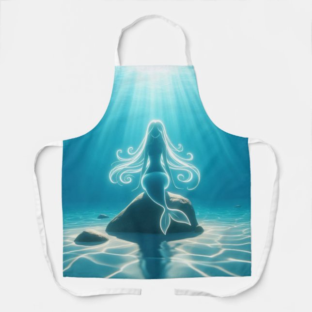 Sunlit, underwater mermaid apron (Front)
