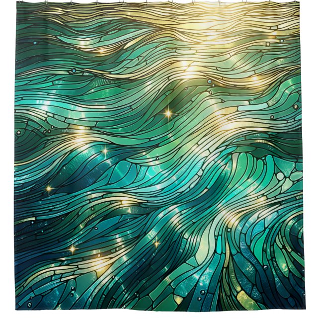 “Sunlit Waves - Vibrant Ocean Art” (Front)