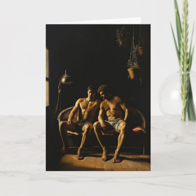 Sunlit Wicker Loveseat Intimacy Card (Front)