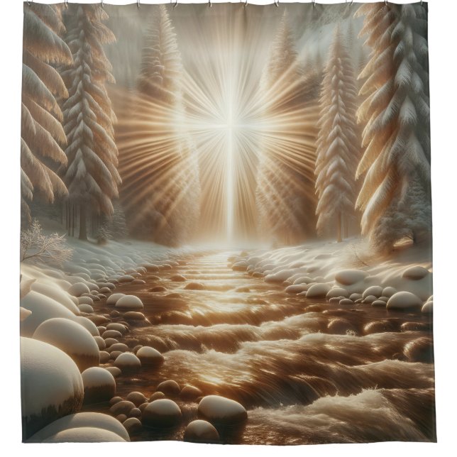 “Sunlit Winter Forest Cross” (Front)