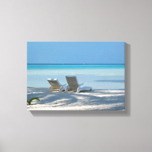 Sunloungers Canvas Print