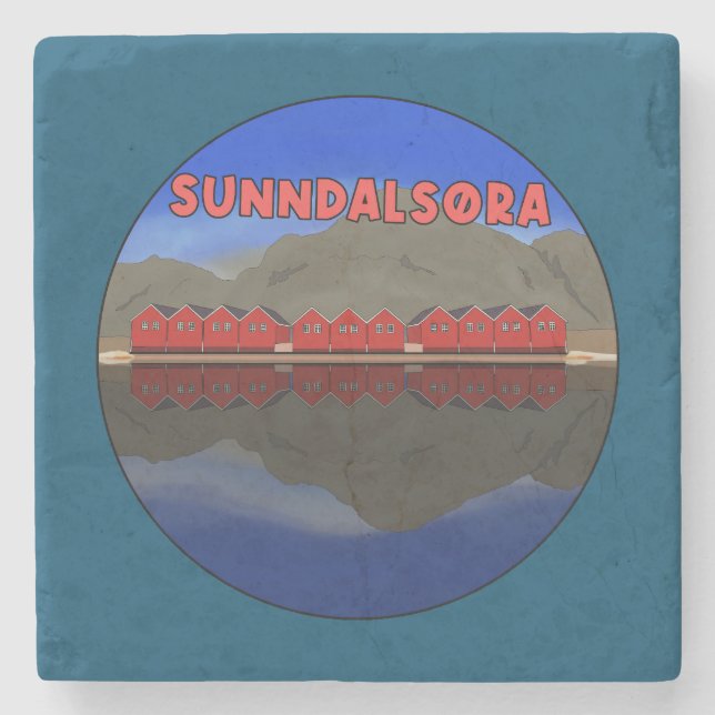 Sunndalsøra Norway Stone Coaster (Front)