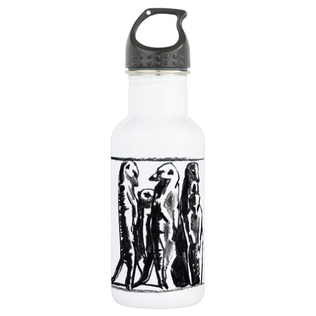 Sunning Meerkats - 532 Ml Water Bottle (Front)
