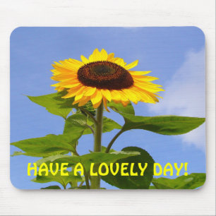 Sunnny Sunflower custom text  Mouse Pad