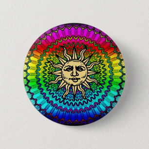 Sunny 2 Inch Round Button