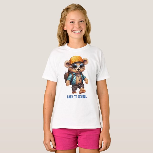 Sunny Adventures with Beachy Bear - Ready for Fun T-Shirt (Front Full)