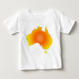 Sunny Australia Map Baby T-Shirt