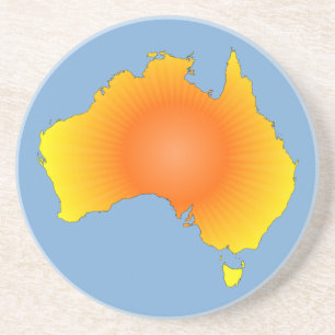 Sunny Australia Map Coaster