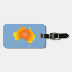 Sunny Australia Map Luggage Tag