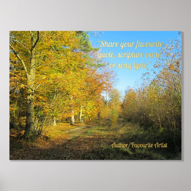 Sunny Autumn Walk - Personalized Foil Prints (Front)