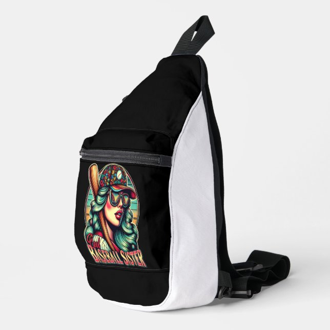 Sunny Batter: Cool Baseball Sister Sling Bag (Right Corner)