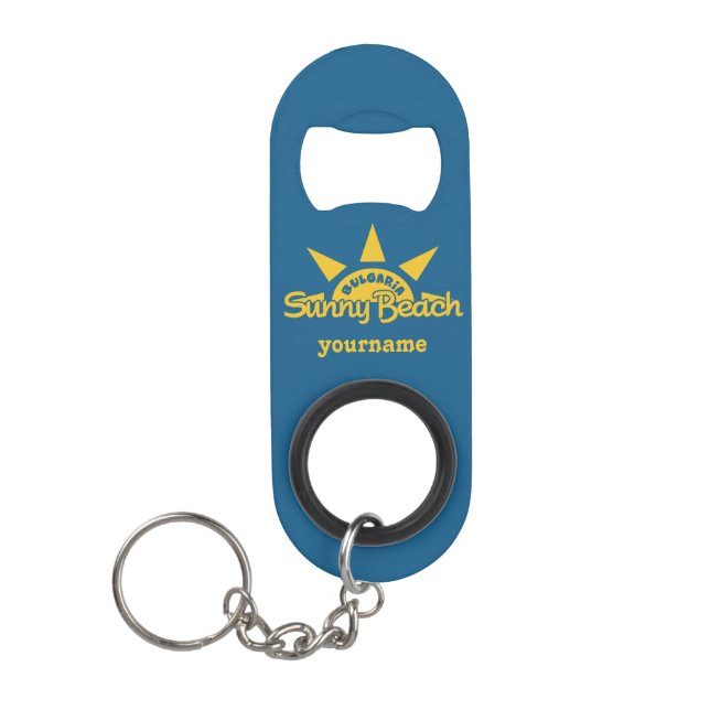 Sunny Beach BULGARIA custom bottle opener Keychain Bottle Opener (Front)