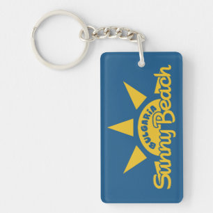 Sunny Beach BULGARIA custom text & colour key Keychain