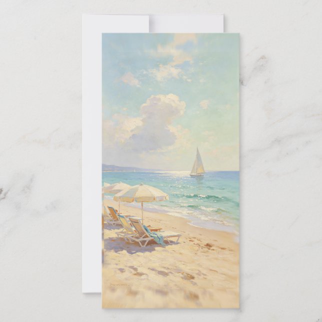 Sunny Beach Impressionist Art (Front)