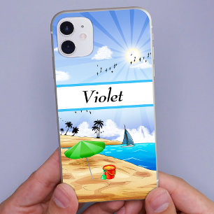 Sunny Beach Landscape Personalized iPhone 11 Case