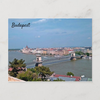 Sunny, beautiful panorama postcard from Budapest