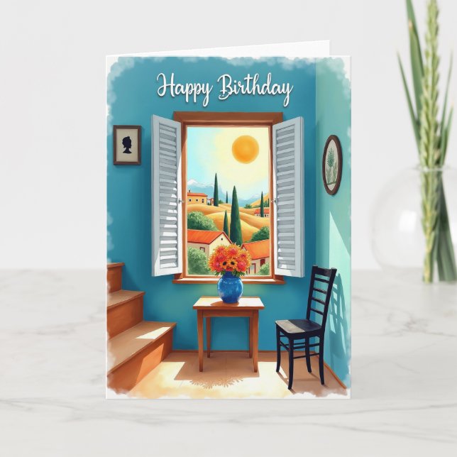 Sunny Birthday View Card (Front)