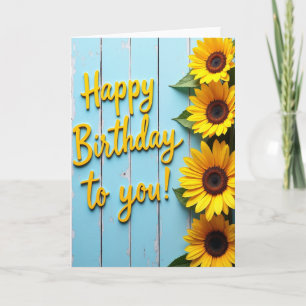 Sunny Birthday Wood Card