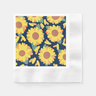 Sunny Bloom Doodles Napkin