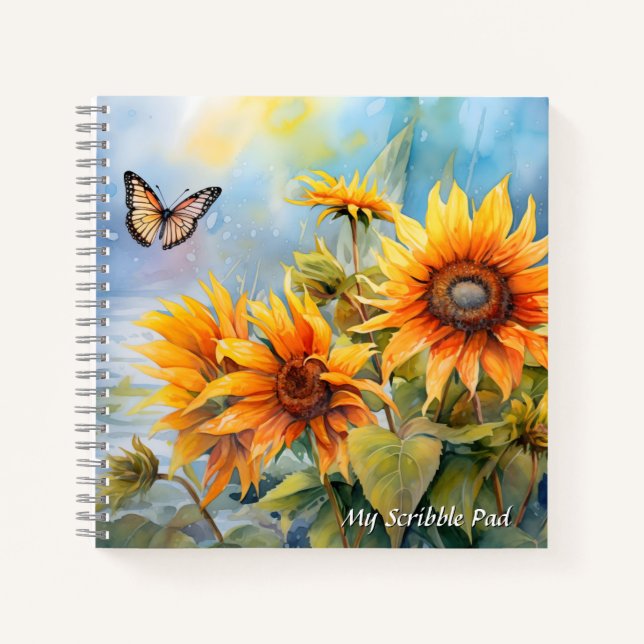 Sunny Blooms & Butterfly Dreams Notebook (Front)