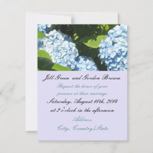 Sunny Blue Hydrangea Faire-part de mariage