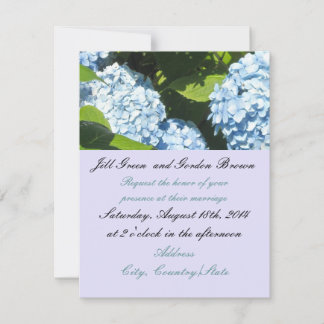Sunny Blue Hydrangea Wedding Invitation