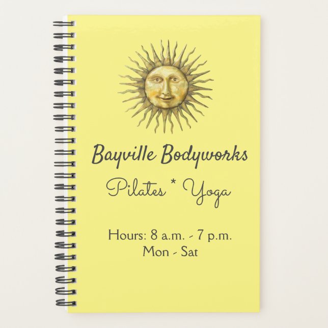 Sunny Bodyworks Customizable Appointment Book Planner (Front)