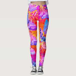 Sunny Boho Butterfly Leggings