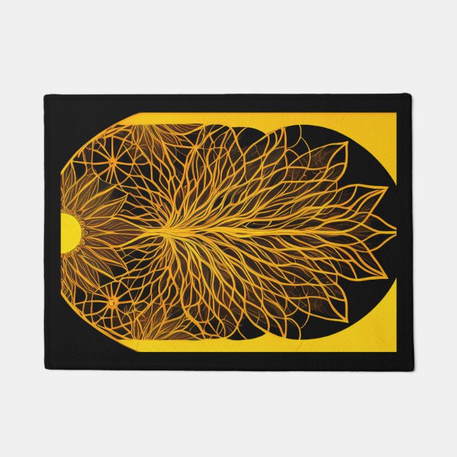 Sunny BOHO Minimalist Design Doormat (Front)