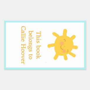 Sunny Bookplate Sticker