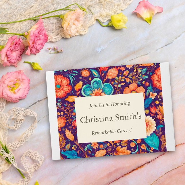 Sunny Botanical Festive Floral Retirement Party Envelope (Sunny Botanical Festive Floral Retirement Party Envelope)