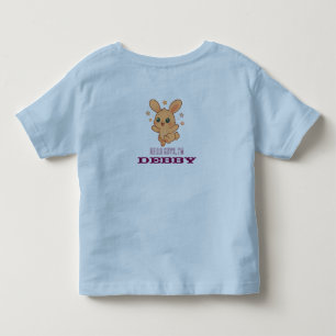 Sunny Bounce Bunny Custom Baby Animal Illustration Toddler T-shirt