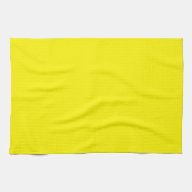 Sunny Bright Yellow Kitchen Towel (Horizontal)