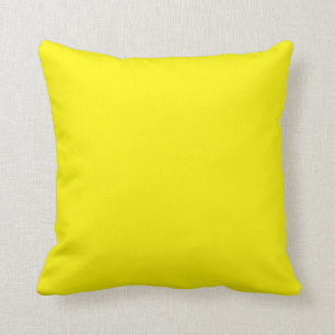 Sunny Bright Yellow Throw Pillow