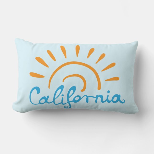 Sunny California Logo Lumbar Pillow (Front)