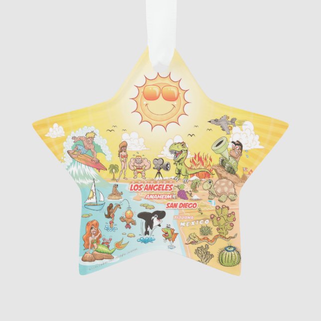 Sunny California Ornament (Front)