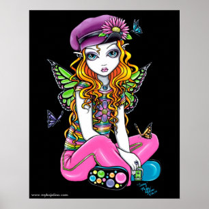 "Sunny" Candied Butterfly Rainbow Fairy Posters