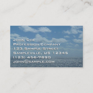 Sunny Caribbean Sea Blue Ocean Business Card