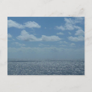 Sunny Caribbean Sea Blue Ocean Postcard