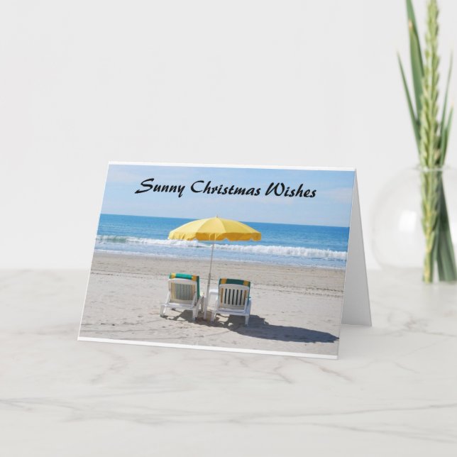 ***SUNNY CHRISTMAS WISHES*** HOLIDAY CARD (Front)