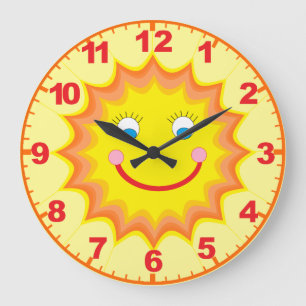 Sunny Clock With Numbers
