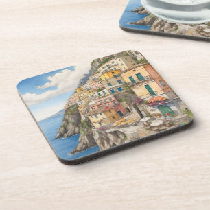 Sunny Coastal Hillside Terrace Coaster