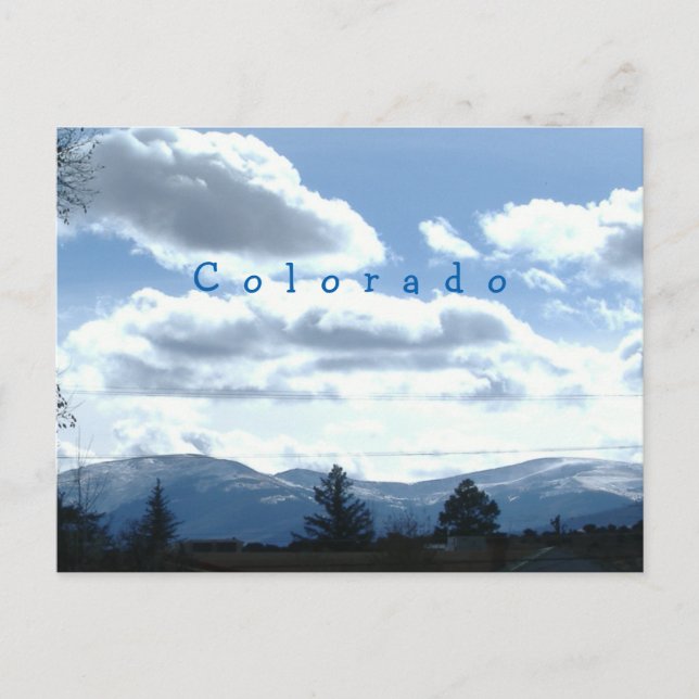 Sunny Colorado Mountain View Postcards (Front)