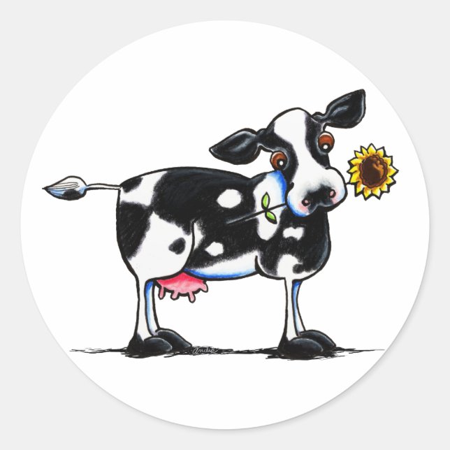 Sunny Cow Classic Round Sticker (Front)